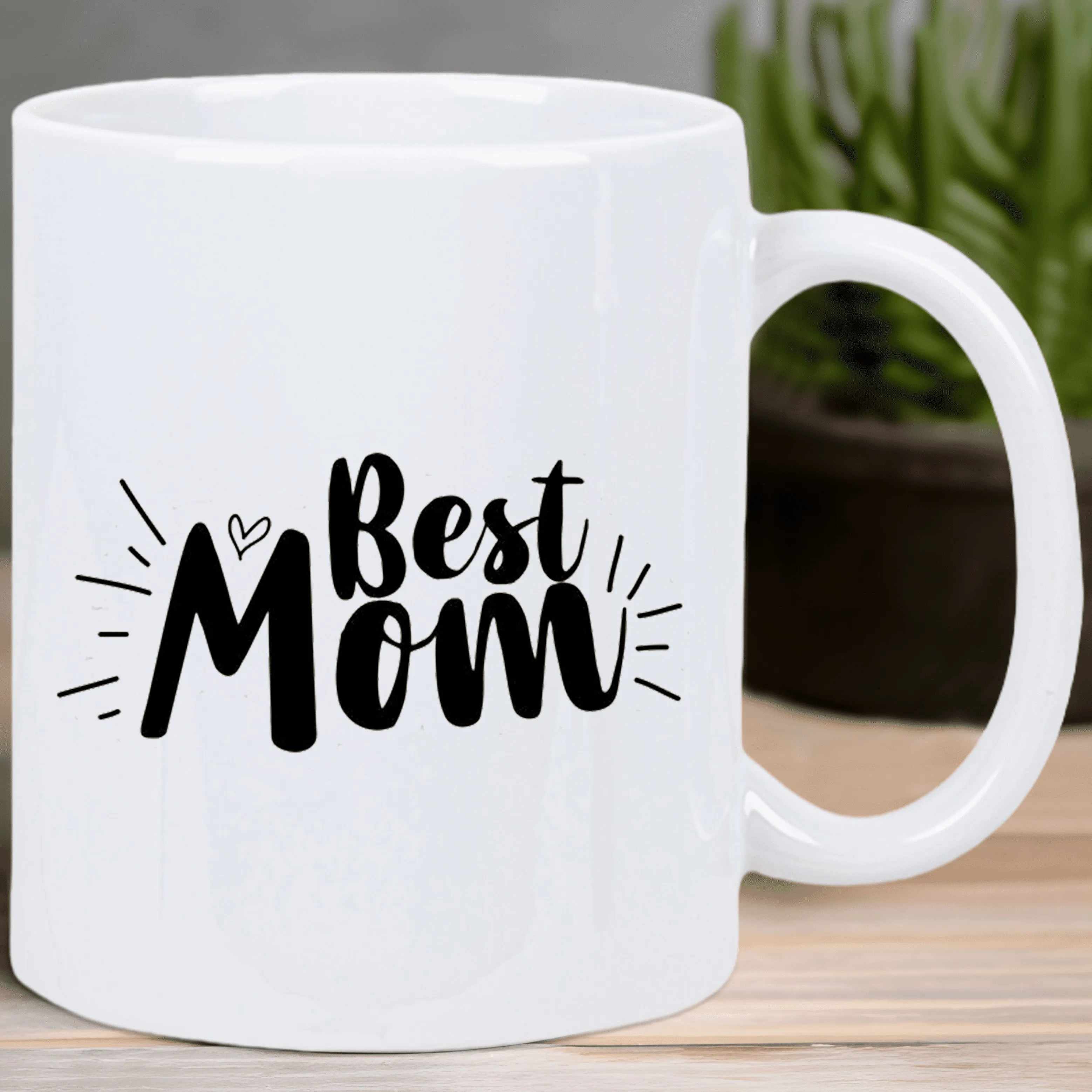 

Ceramic Coffee Mug "Best Mom" - Reusable, Insulated, Hand-Wash Only - Multipurpose White Mug for Coffee Lovers, Ideal Gift for