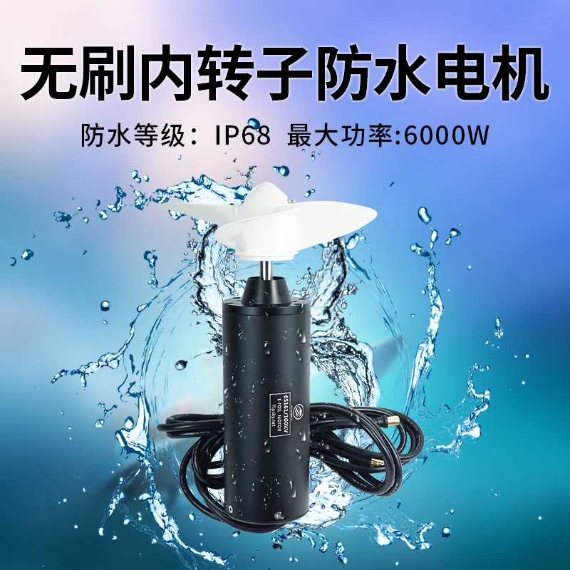 

IP68 waterproof rotor within 6 kw brushless motor 65161 non-inductive high-power propeller surfing the waterproof motors 6000W