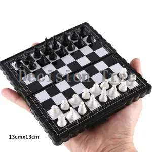 2024 folding magnetic portable mini international chess children mind expansion puzzle chess game pressure drop resistant set