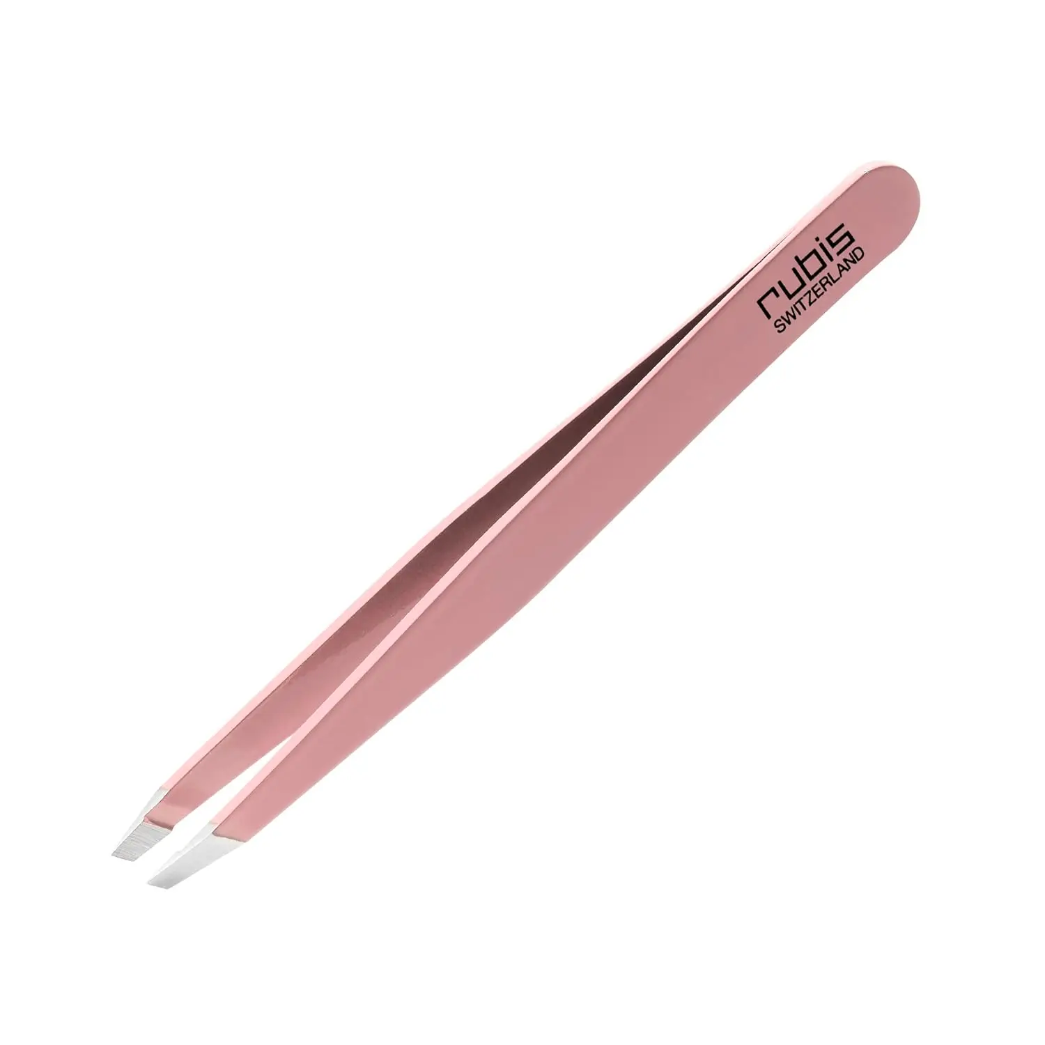 

Classic Stainless Steel Slanted Tweezers for Precise Eyebrows and Hair Removal, Pink