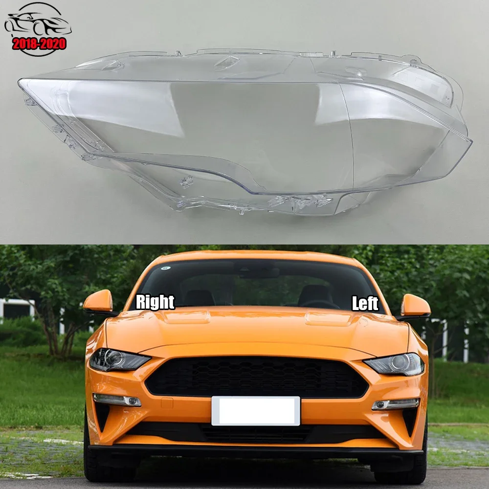 

For Ford Mustang 2018 2019 2020 Headlamp Cover Transparent Lamp Headlight Shell Lens Plexiglass Replace The Original Lampshade