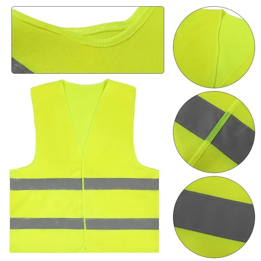 High Visibility Running Sports Vest Multicolors with Pocket Reflective Vest Paste Reflective Protective Vest