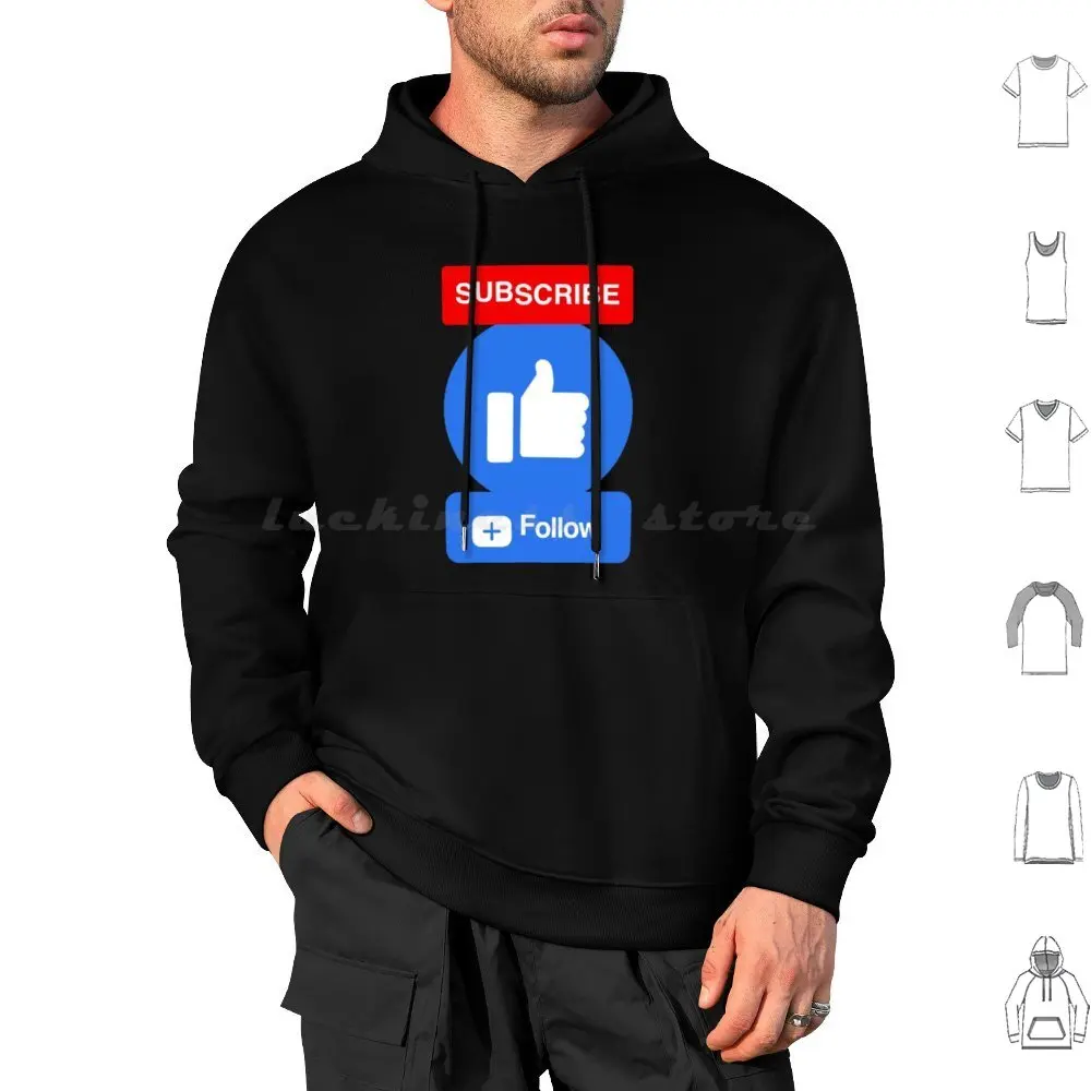 Subscribe Like Follow Hoodies Long Sleeve Subscribe Like Follow Facebook Meta Instagram Metaverse Tumblr Youtube 1k