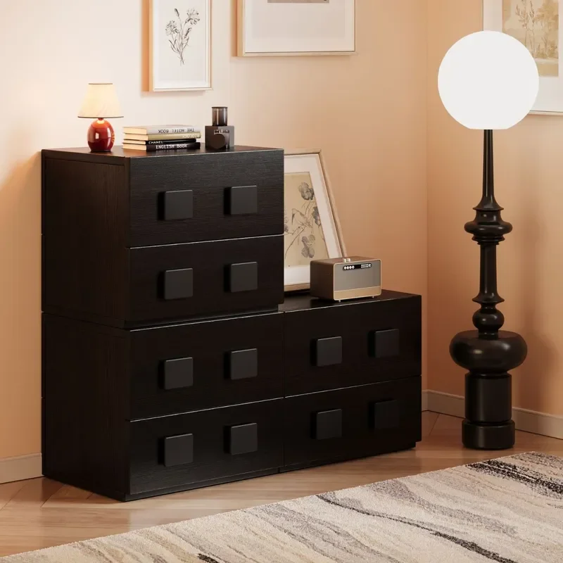 for Bucket Cabinet Solid Wood Antique Card Door Multi-functional Module Living Room Small Apartment Floor Combination TV