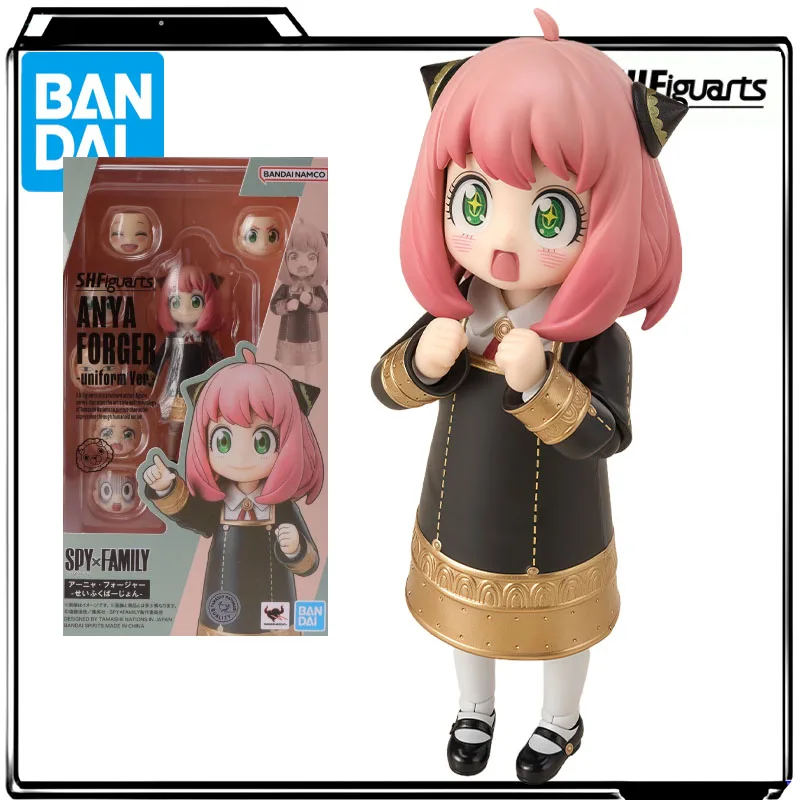 

Bandai Genuine S.H.Figuarts Anime Figure Anya Forger-School Uniform Version-Action Figure Toys for Boys Kids Gift Collectible