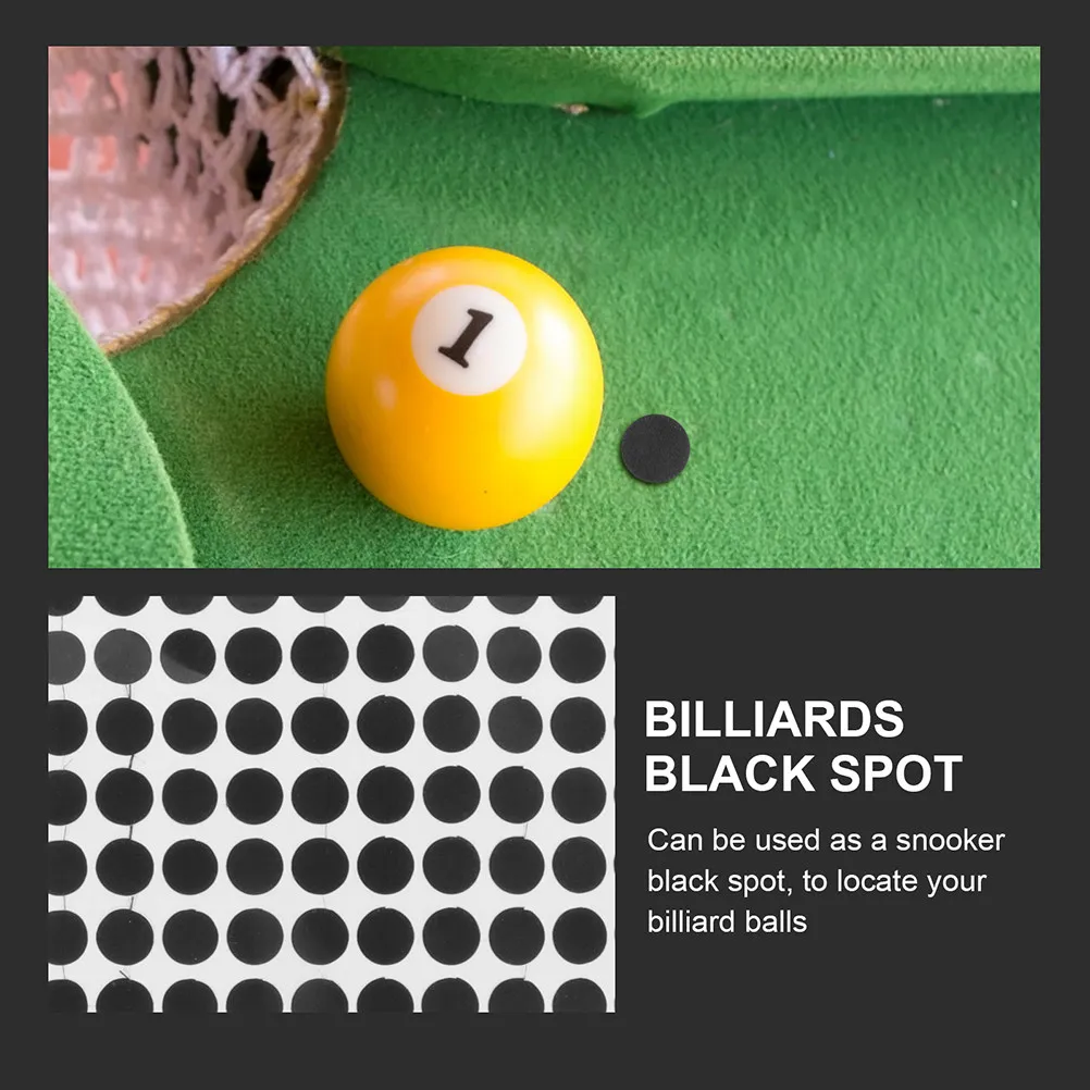 

3 Sheets Pool Table Stickers Black Marker Dots Billiard Position Spots Snooker Locating Dots Precise Size for Cue Ball Area