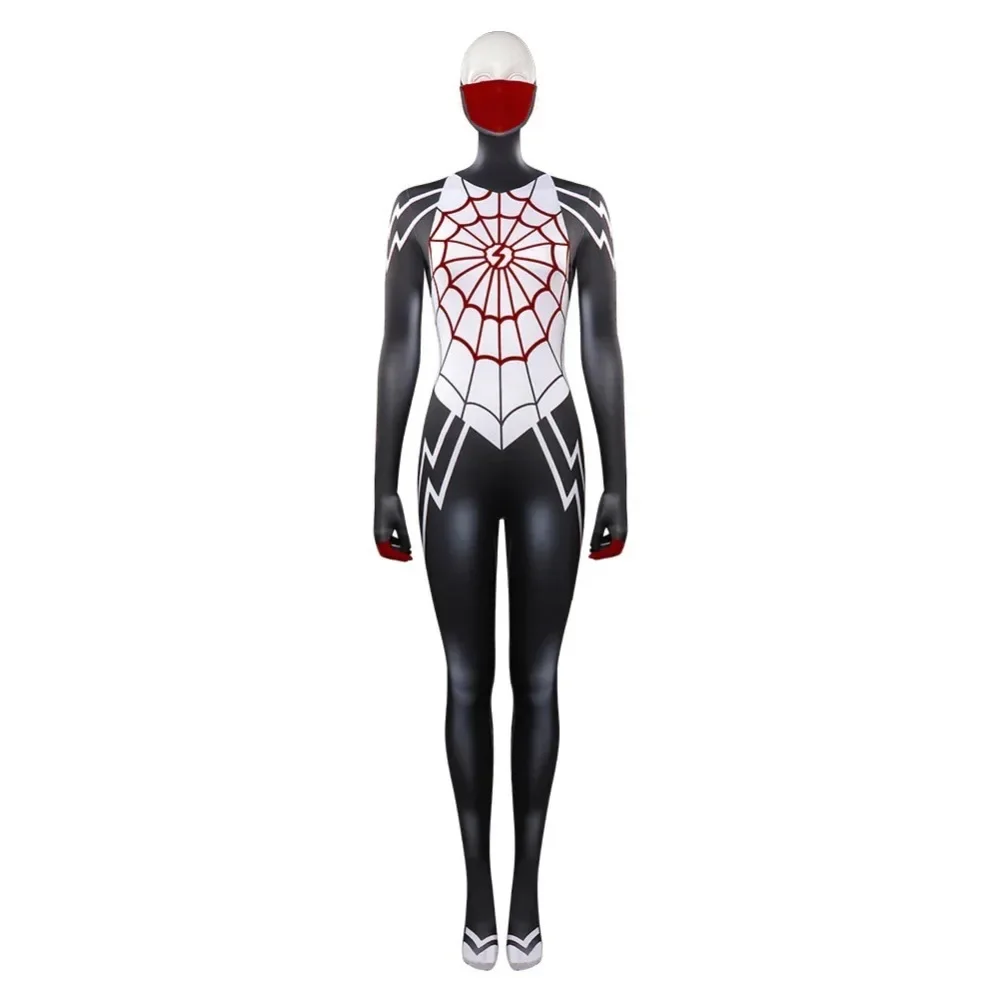 Marvel Spider-Man Cindy Moon Cosplay Costume Jumpsuit Superhero Female Fantasia Costume Silk Suit Halloween Carnival Gift