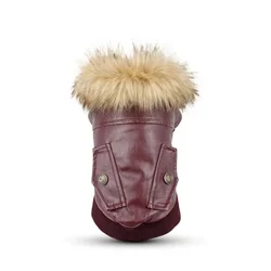 PU Leather Dog Coats Waterproof Dog Winter Coat Puppy Jackets for Small to Medium Dogs clothes for pets dog clothes winter