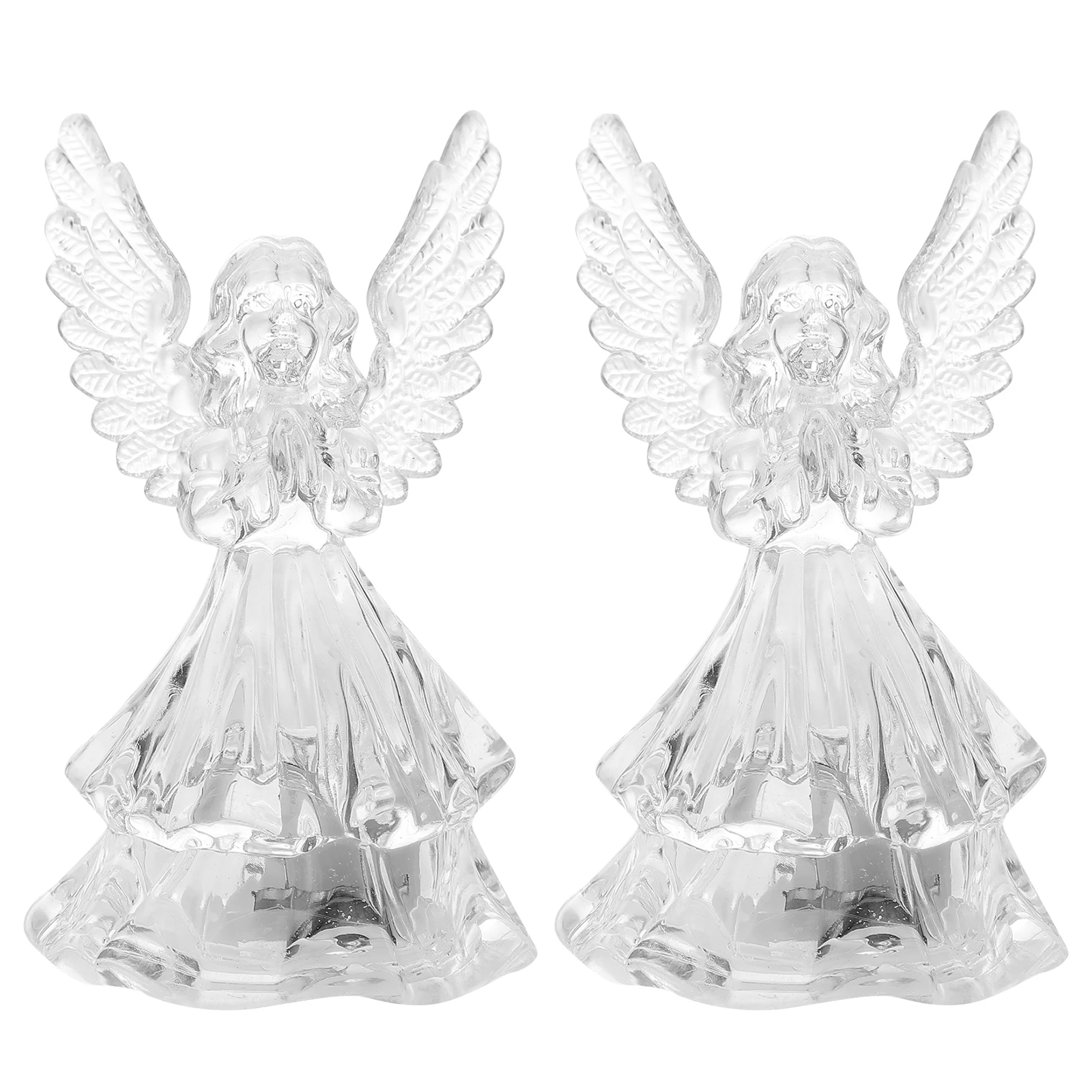 

2 pcs Acrylic Lights Colorful LED Bedside Lamps Cartoon Shape Transparent Glow Festive Home Small Night