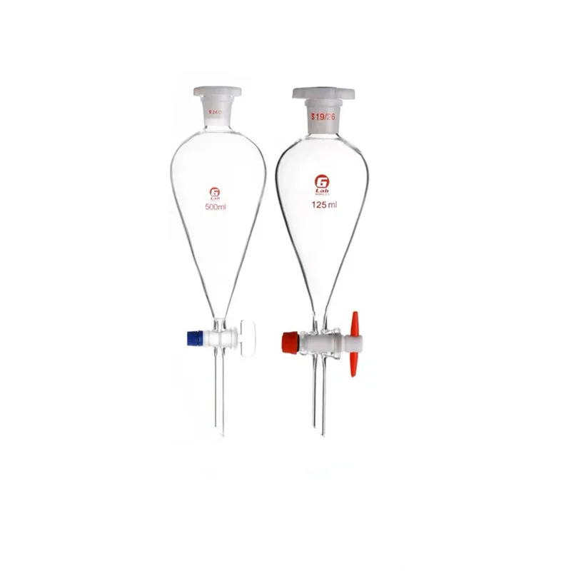 

30ml-1000ml Lab Glass Pear-Shaped Separatory Funnel Separating Eurify Essential Oil Chemical Experiment Separation