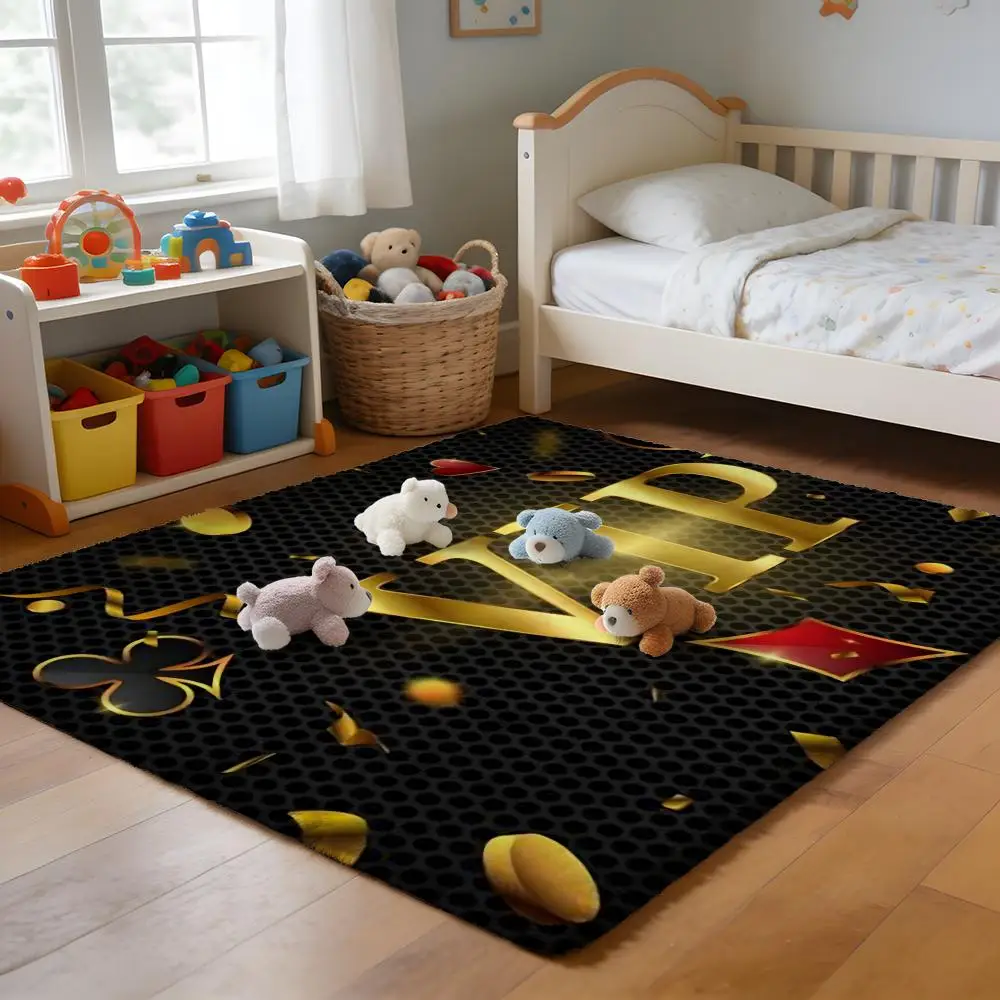 

Floor Mat Soft Flannel Rug Non-Slip Absorbent Mat for Bathroom Bedroom Home Decor Fashion Spade