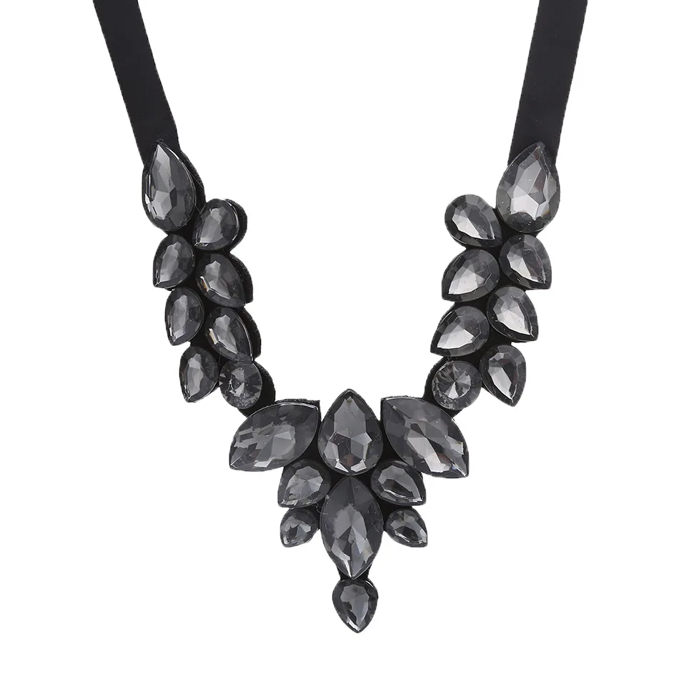 Match-Right Women Necklace Multicolor Statement Necklaces Pendants Glass Jewelry Collar Necklace Women Accessories KK039