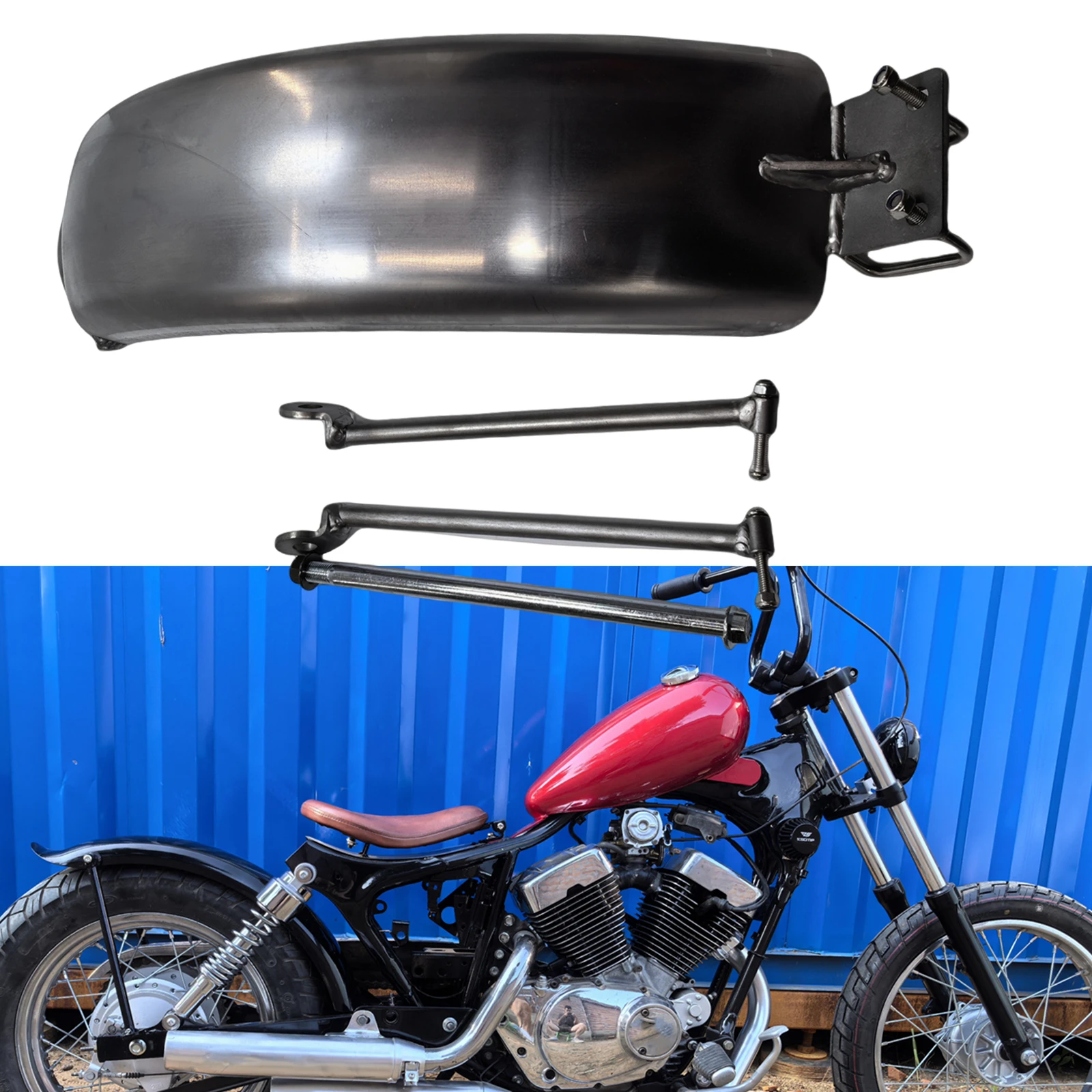 Motorbike Rear Fender Mudguard Guard Wheel Cover For Yamaha XV250