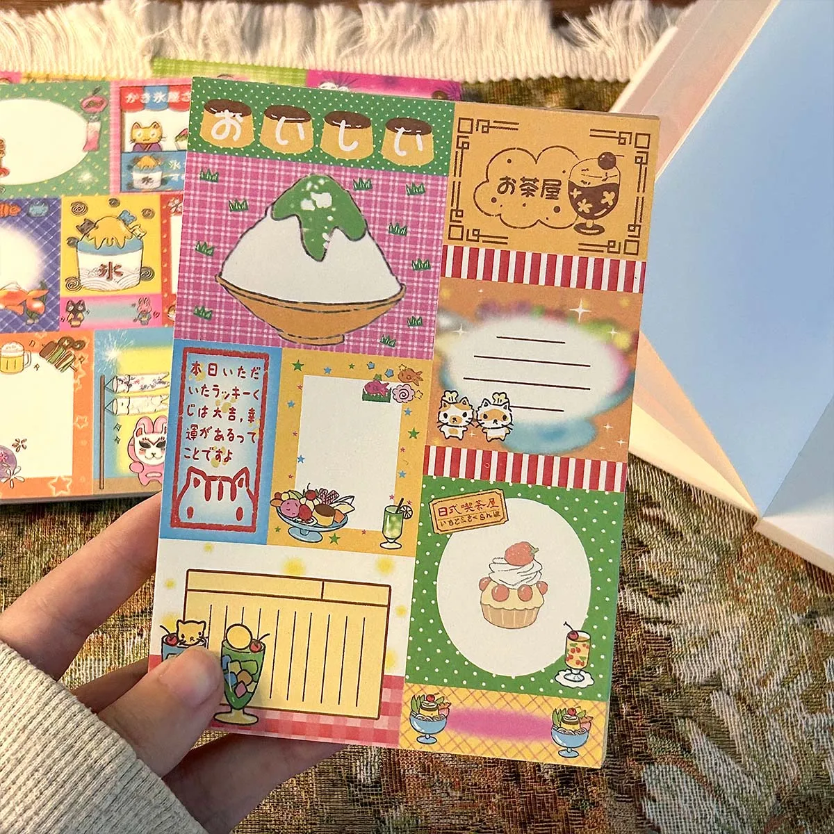 50 arkuszy Kawaii Deco notatnik dekoracyjne notatki na notatki śliczny materiał papierowy materiały do scrapbookingu dla sztuki Diy Journal Planner