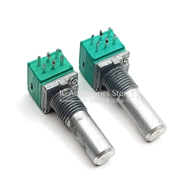 5PCS 6Pin RK097G B10K Duplex Audio Power Amplifier Sealed Potentiometer Handle Length 20MM