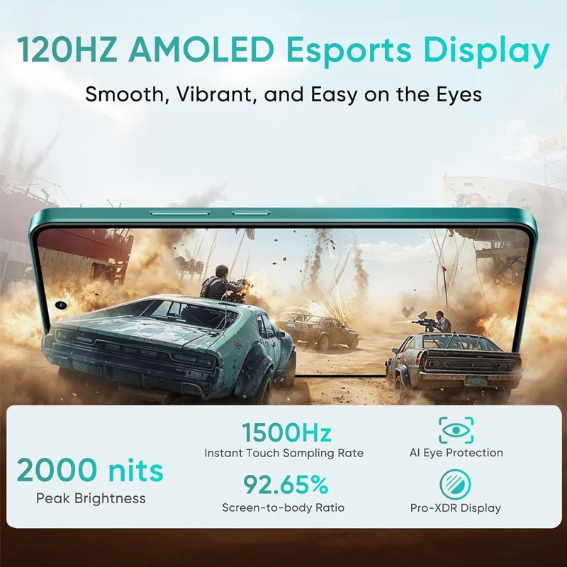 الإصدار العالمي للهاتف الذكي Realme P3 5G Snapdragon 6 Gen 4 120 هرتز AMOLED Esports Display 50MP AI كاميرا 45 واط شحن 5260 مللي أمبير في الساعة #5