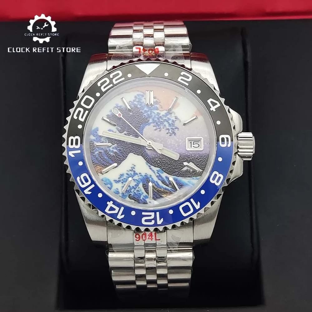 Men's new fashion watch NH35 movement Sapphire glass Two-colour ceramic bezel Night full luminous dial Water-resistant watch