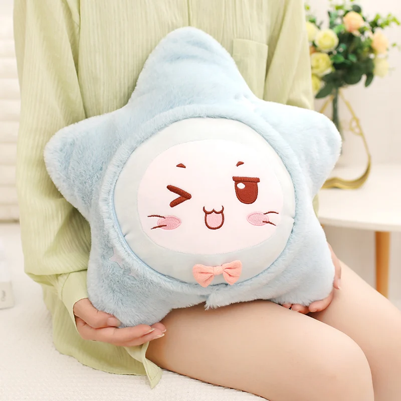 Cat Throw Pillows In The Shape Of Stars  Cute Comfort Soft Can Be Placed Sofa Headstock Festivals For family friends For Decorat