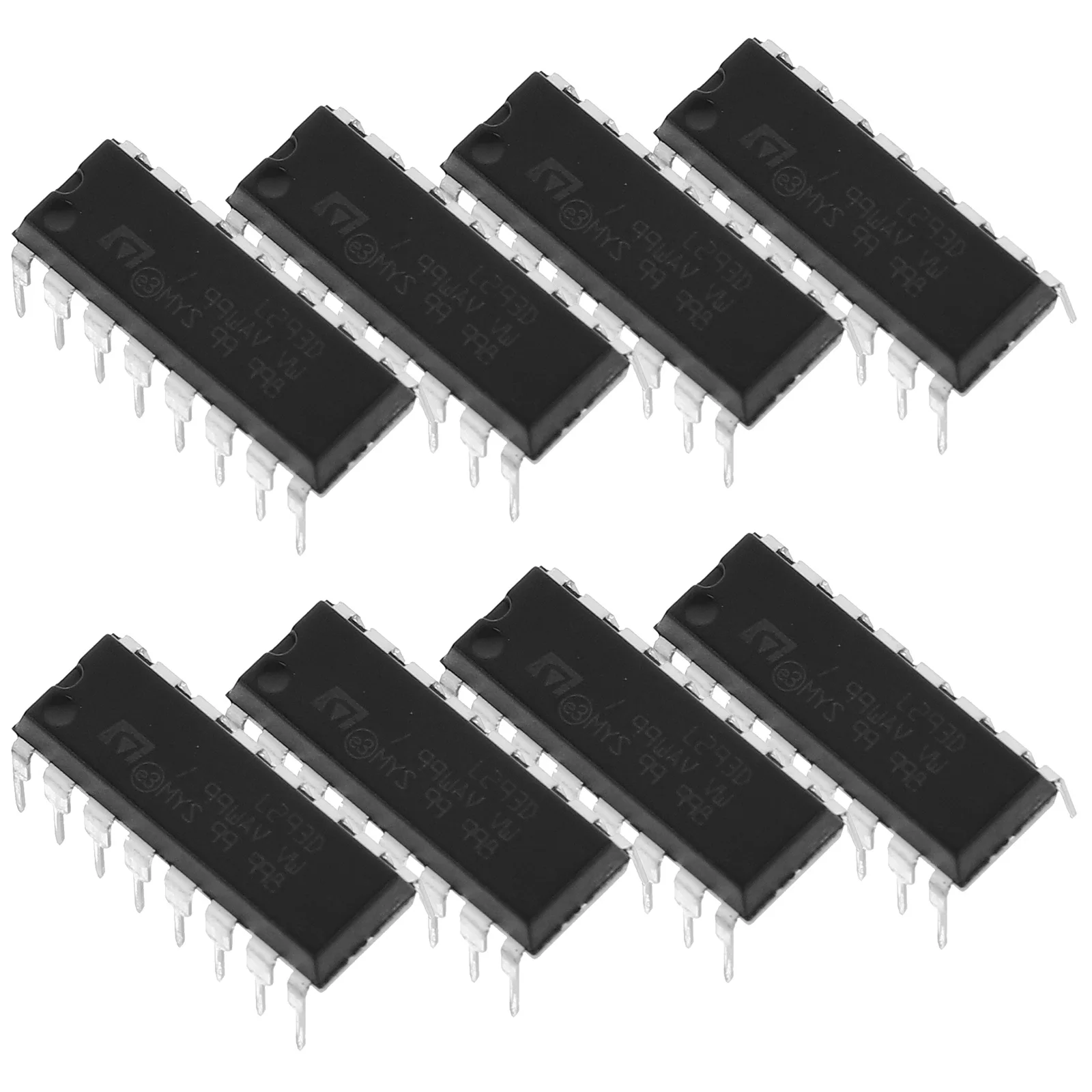 

10pcs L293D Motor Driver Controller Ic 16 Pin Stepper Black Alloy Plastic 600Ma 1.2A Peak Current High Noise Tool Parts