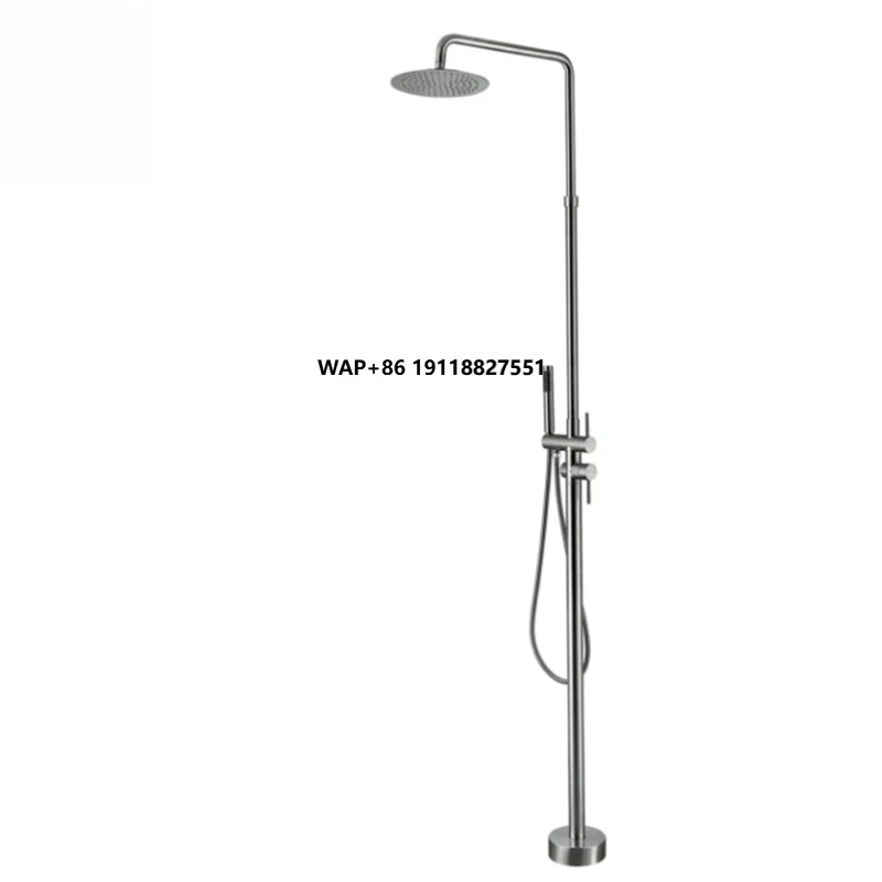

YaKe Stainless Steel Outdoor Garden Shower Set Dual Function Floor Standing Bathroom Shower Outdoor Rain Shower Column Set