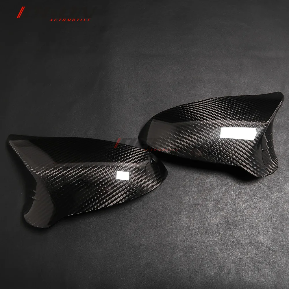 

Glossy Real Carbon Fiber Car Side Wing Rearview Mirror Cover Add on for BMW M2C M3 M4 F87 F80 F82 F83 Accessories
