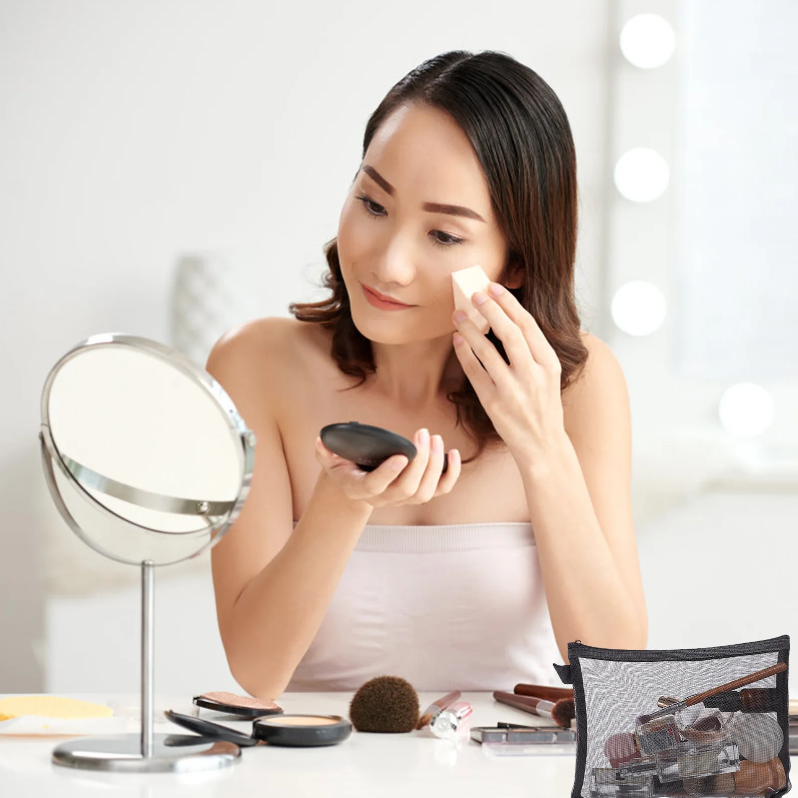 

15Pcs Zipper Mesh File Bags Document Organizers Portable Storage Pouches for Office School Cosmetics Makeup Pencil Bag Travel