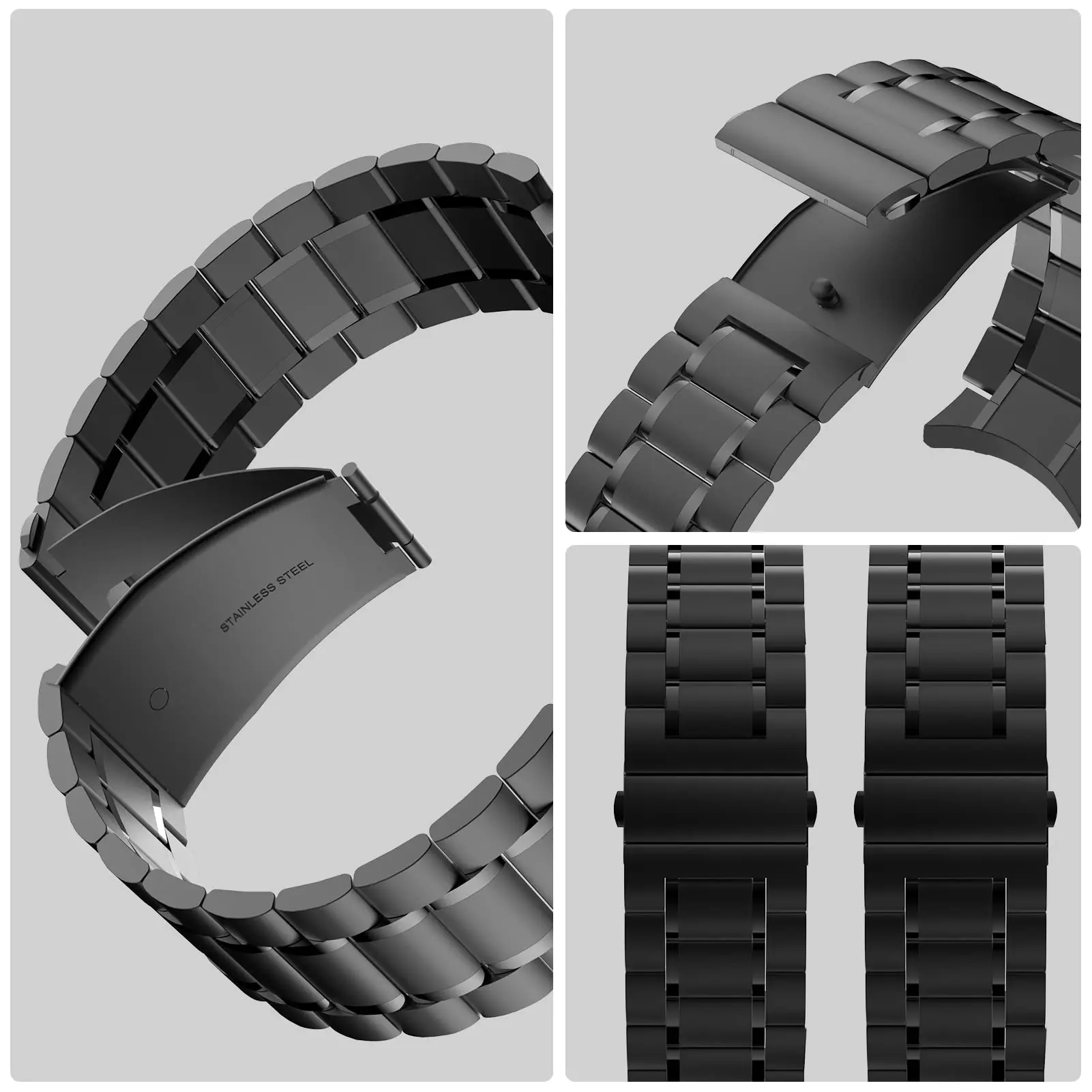 22mm 20mm Stainless Steel Watch Band Strap for SAMSUNG Galaxy Watch 42 46mm GEAR S3 Active 2 Classic for Galaxy Watch 3 Correas