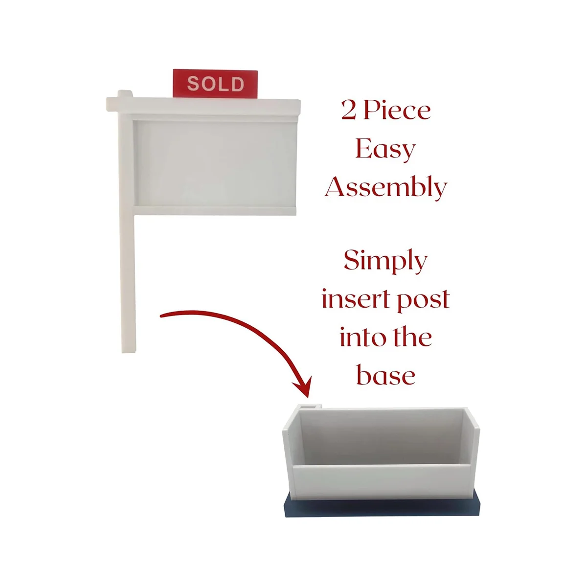 Sold Sign Real Estate Business Card Holder for Realtor Display Your Own Personalized Business Cards Real Estate