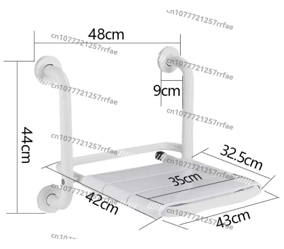 High Quality Foldable Bathroom Shower Stool Wall Mounted Comfort Seat Safety Shower Chair