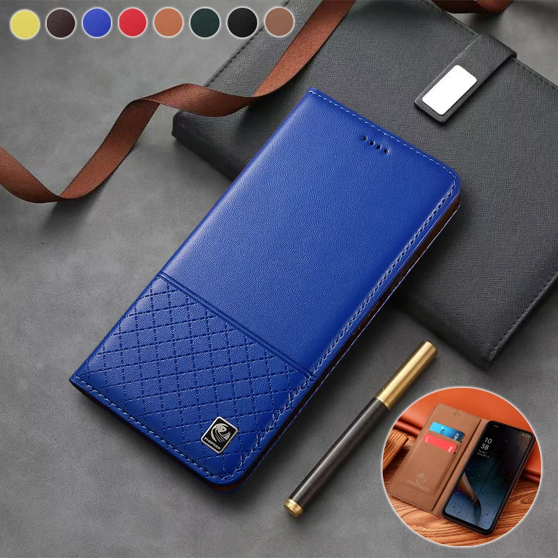 

Genuine Leather Flip Case For Xiaomi Poco F5 F6 F7 F8 M5 M5S M6 M7 X5 X6 X7 Pro GT Plus Ultra NFC Cover Cases Napa Below Grid