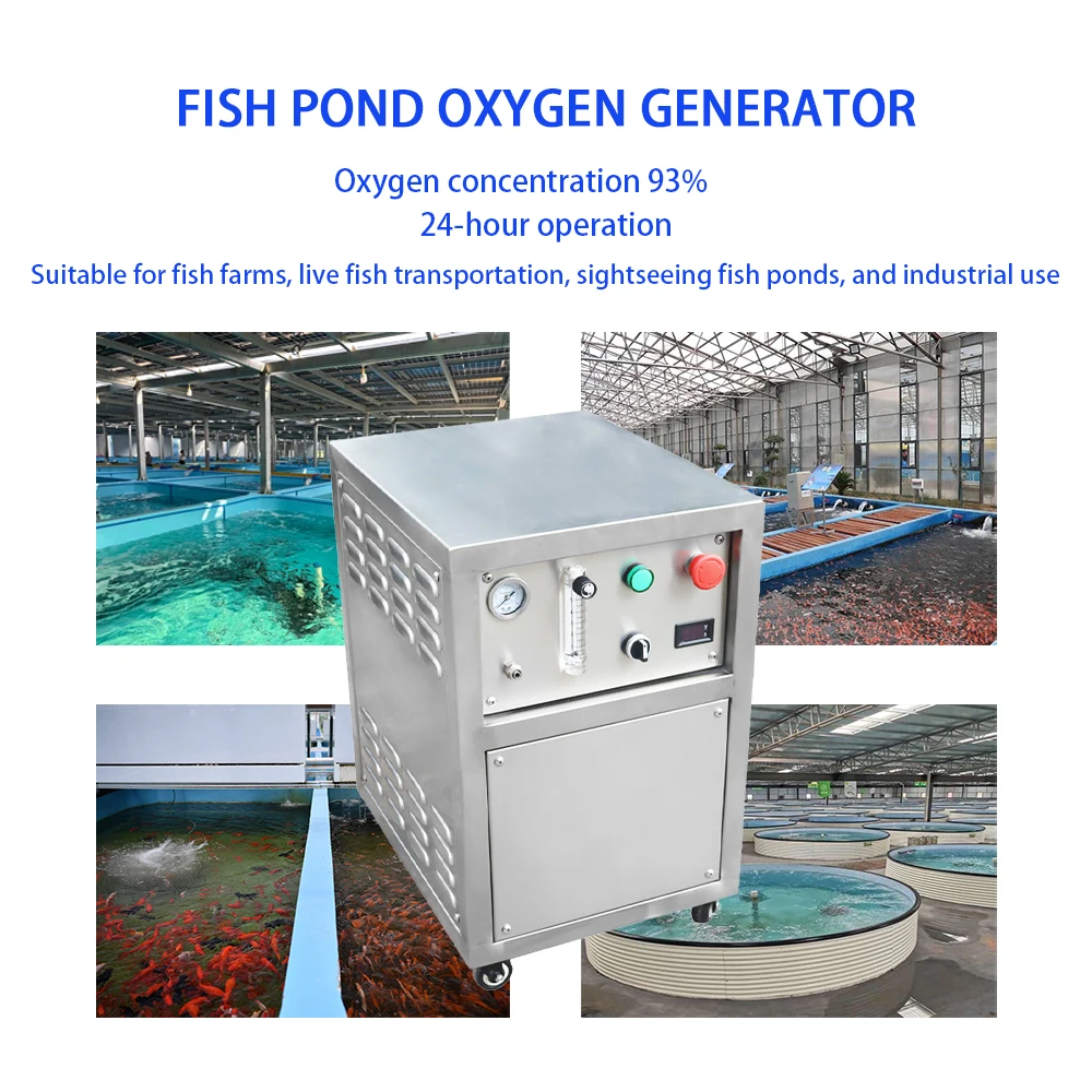 10L/MIN   for Fish Farming 93% High-purity   Increases Yield in Fish ponds