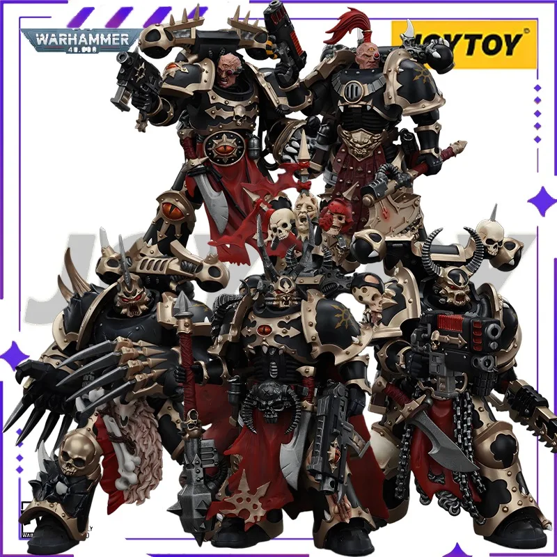 

New Stock Genuine JOYTOY Original 40K 1/18 Movable Doll Chaos Star Warrior Black Legion Movable Model Toy Collectible Giftmale
