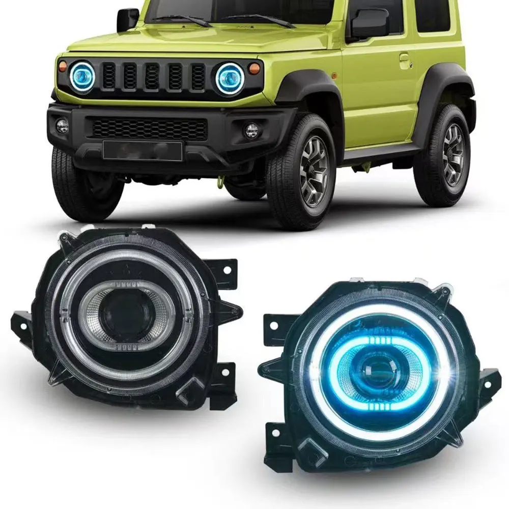 2Pcs Car Headlights for Suzuki Jimny JB64 JB74 2018 2019 2020 2021 21022 2023 2024 LED