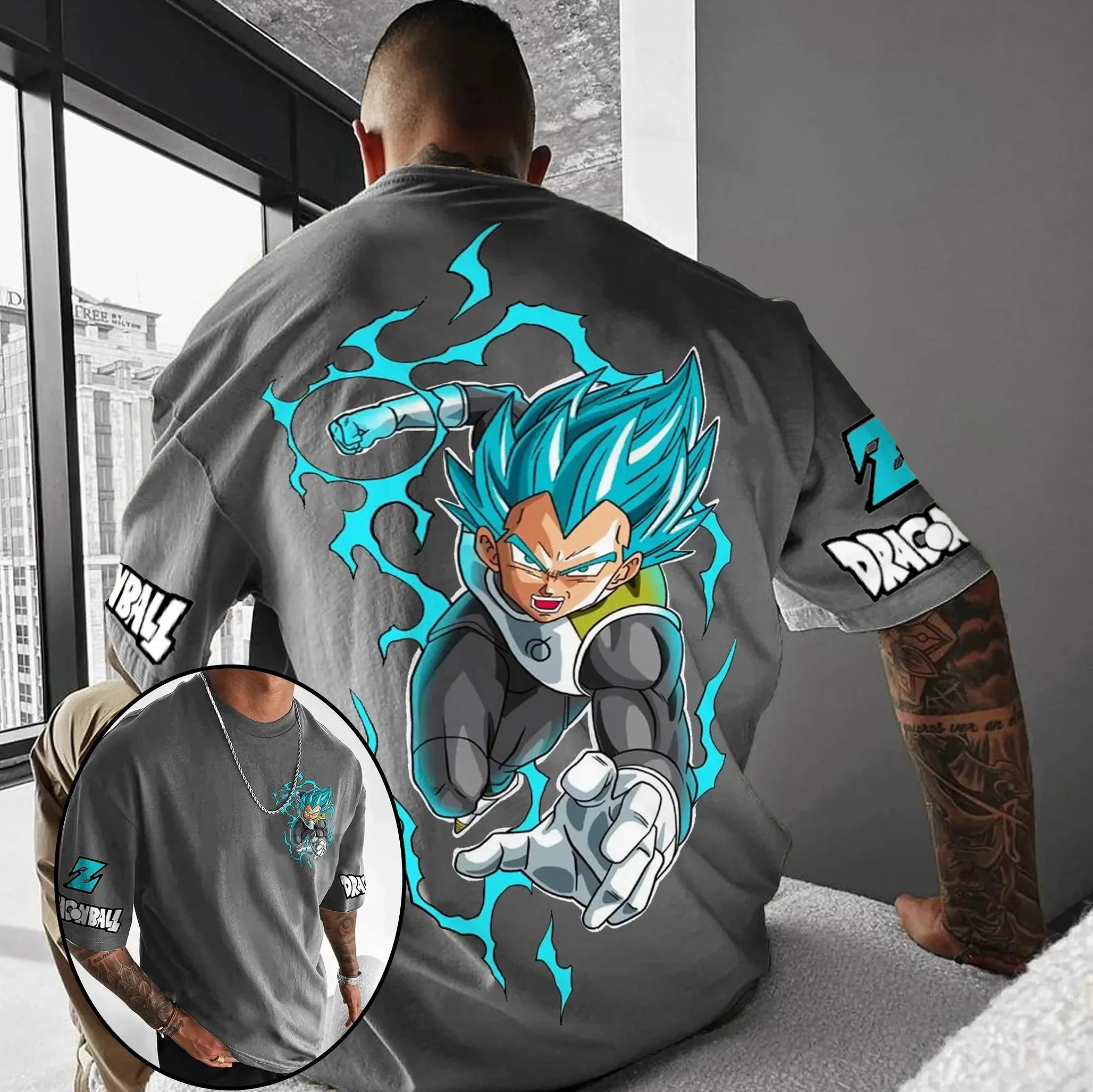 2026 Hot Selling Fashion Dragon Ball Summer New Men's T-shirt Japanese Anime and Friends Wear Short Sleeves Together