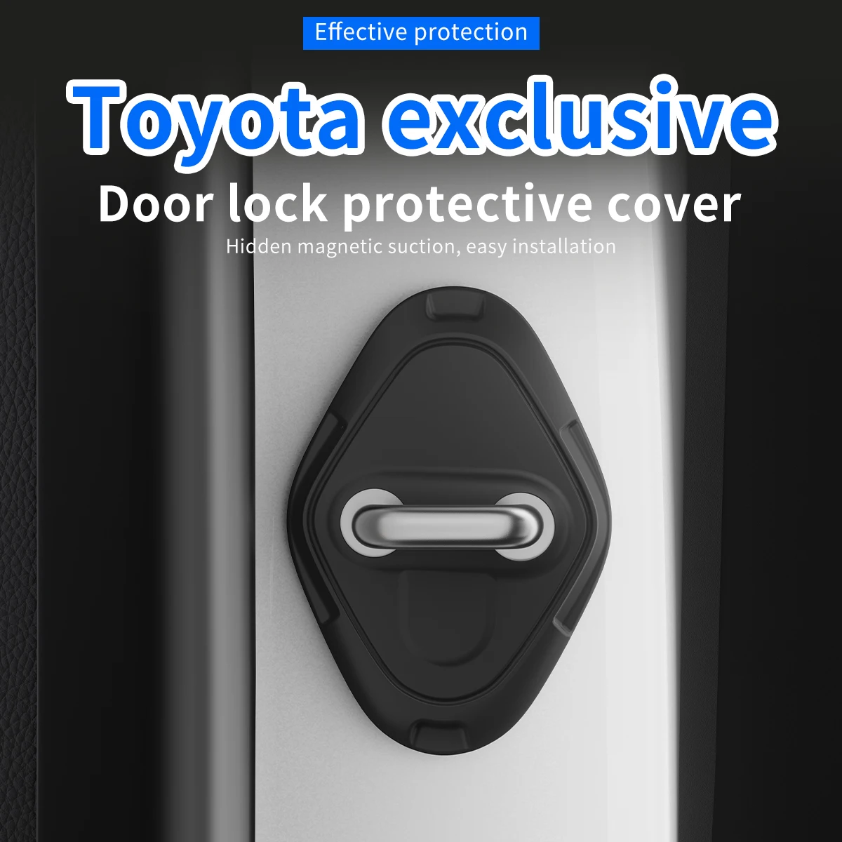 

For Toyota Camry RAV4 Corolla Silicone Door Lock Covers Car Door Latch Protector Shock Absorber Anti-Rust Accessories 4Pcs