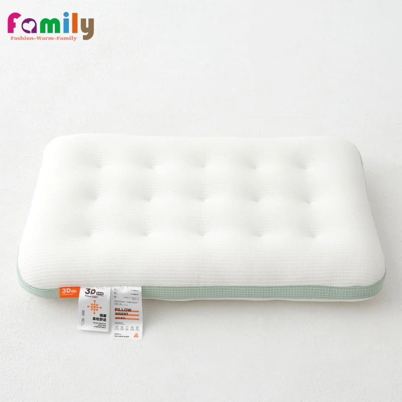 Ultra Thin Flat Bed Pillow for Stomach Sleepers and Back Sleepers, Best Pillow for Sleeping, Green Pink Cervical Neck Pain