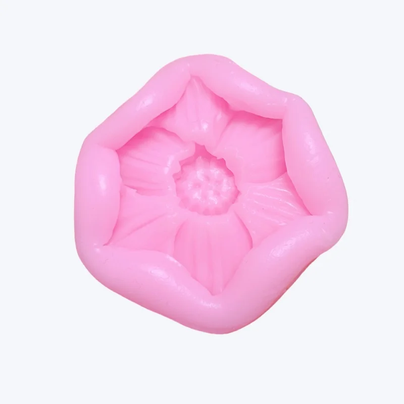 Narcissus Flowers Mold DIY Aromatherapy Candle Epoxy Resin Plaster Mould Handmade daffodil Silicone Forms Cake Decoration M2993