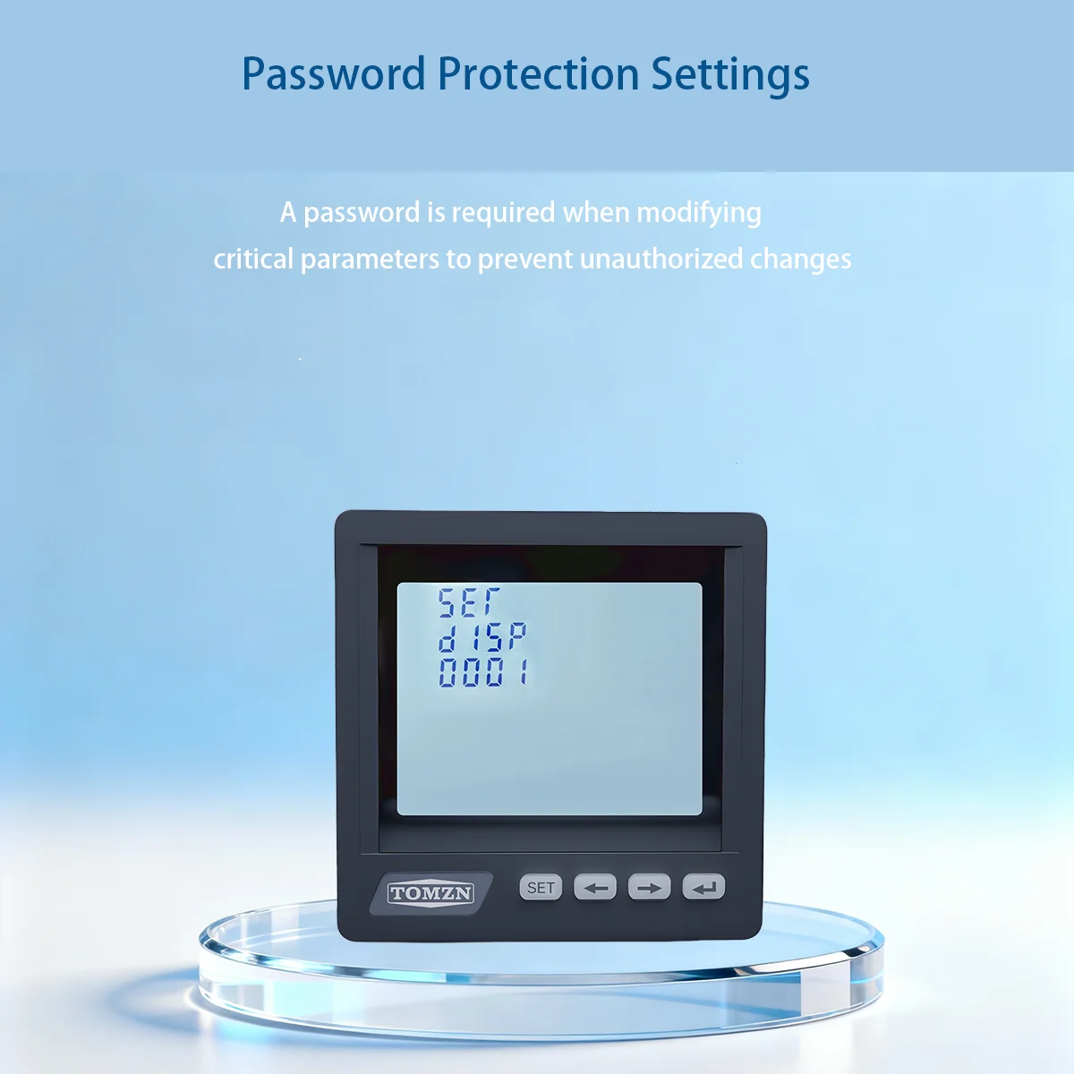 TOMZN 3-Phase 4-Wire Multi-Function Meter | RS485 Password Protection Voltage/Current/Active Reactive Power Monitoring