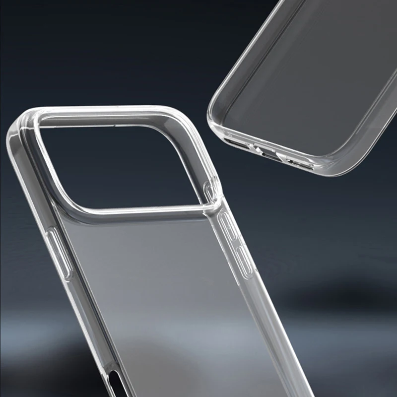 Coque souple de luxe en Silicone pour iPhone 17 Air Pro Max, coque arrière transparente Ultra fine pour iPhone17 17ProMax
