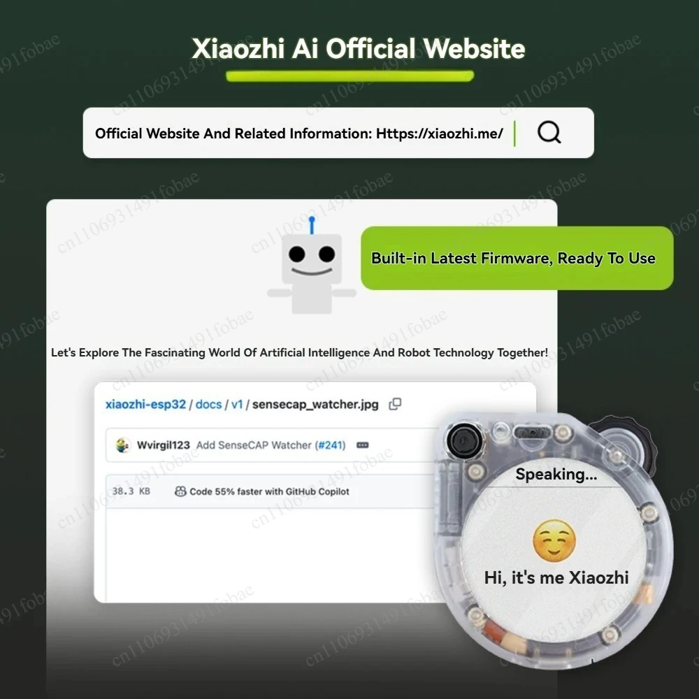 Seeed Studio SenseCAP Watcher Intelligent Ai Chat Robot Voice Recognition Robot Deepseek Voice Dialogue with Visual Module