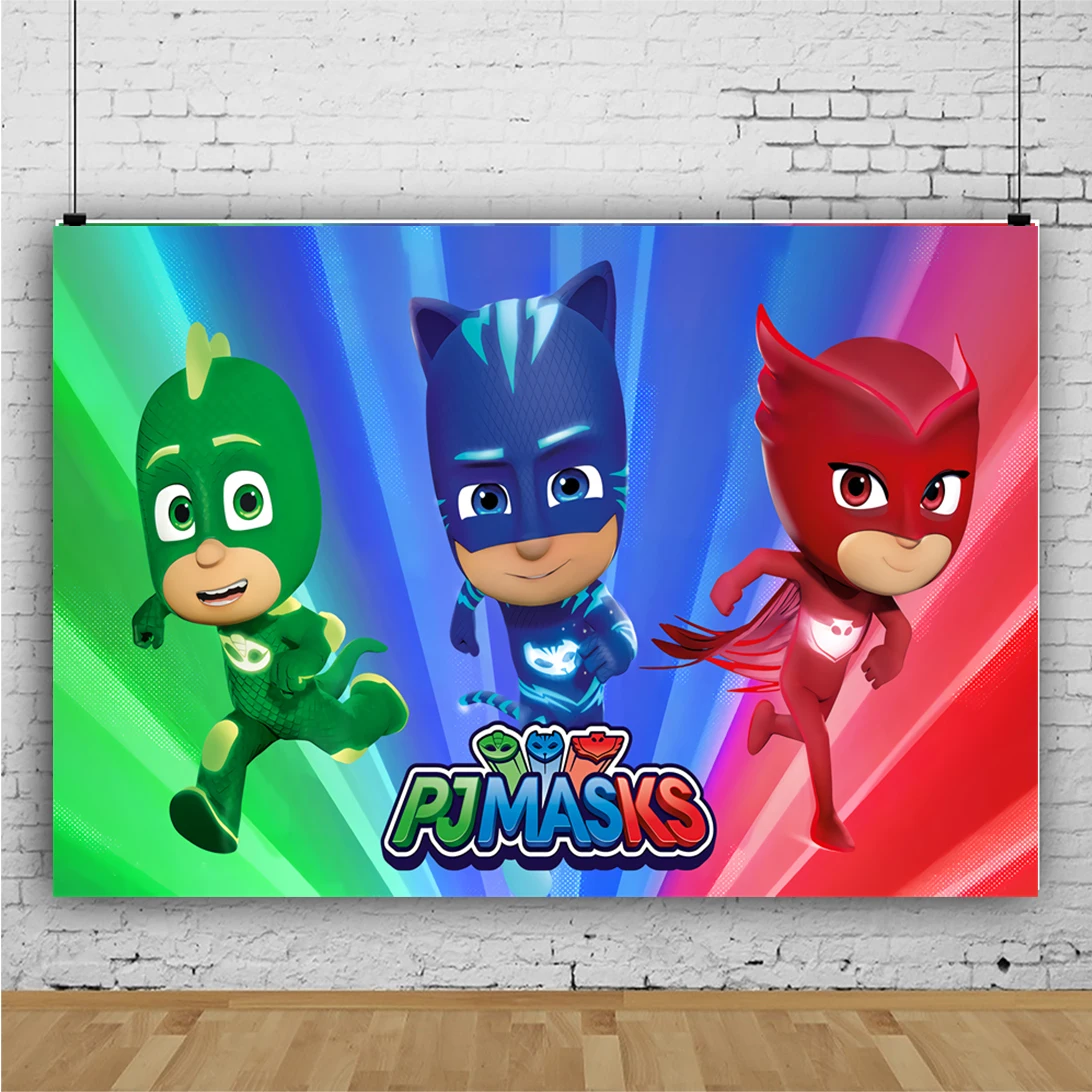 Hasbro PJ Masks Amaya Greg Baby Shower Birthday Party Supplies Background Photography Photo Backdrop Stage Props Banner Poster