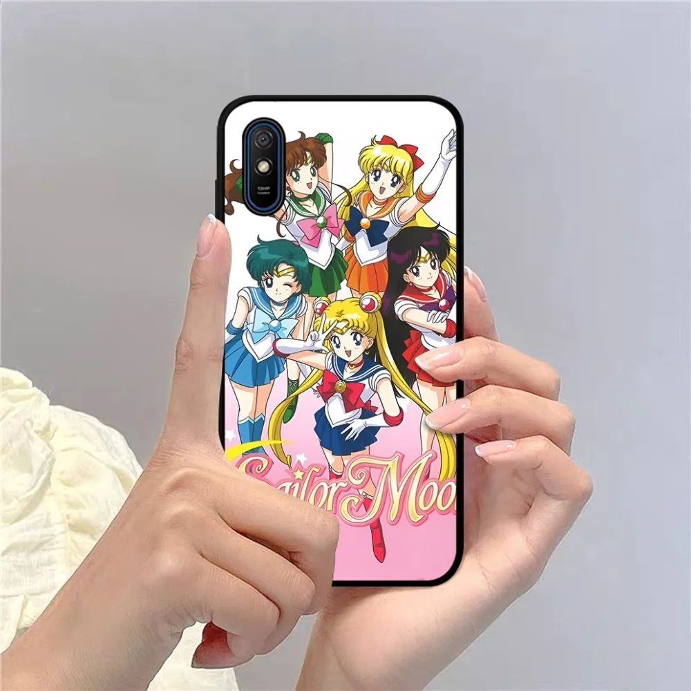 S-Sailor M-Moon Phone Case For Redmi 5 6 7 8 9 10 plus pro 6 7 8 9 A GO K20 K30 K40 pro plus F3 Fundas