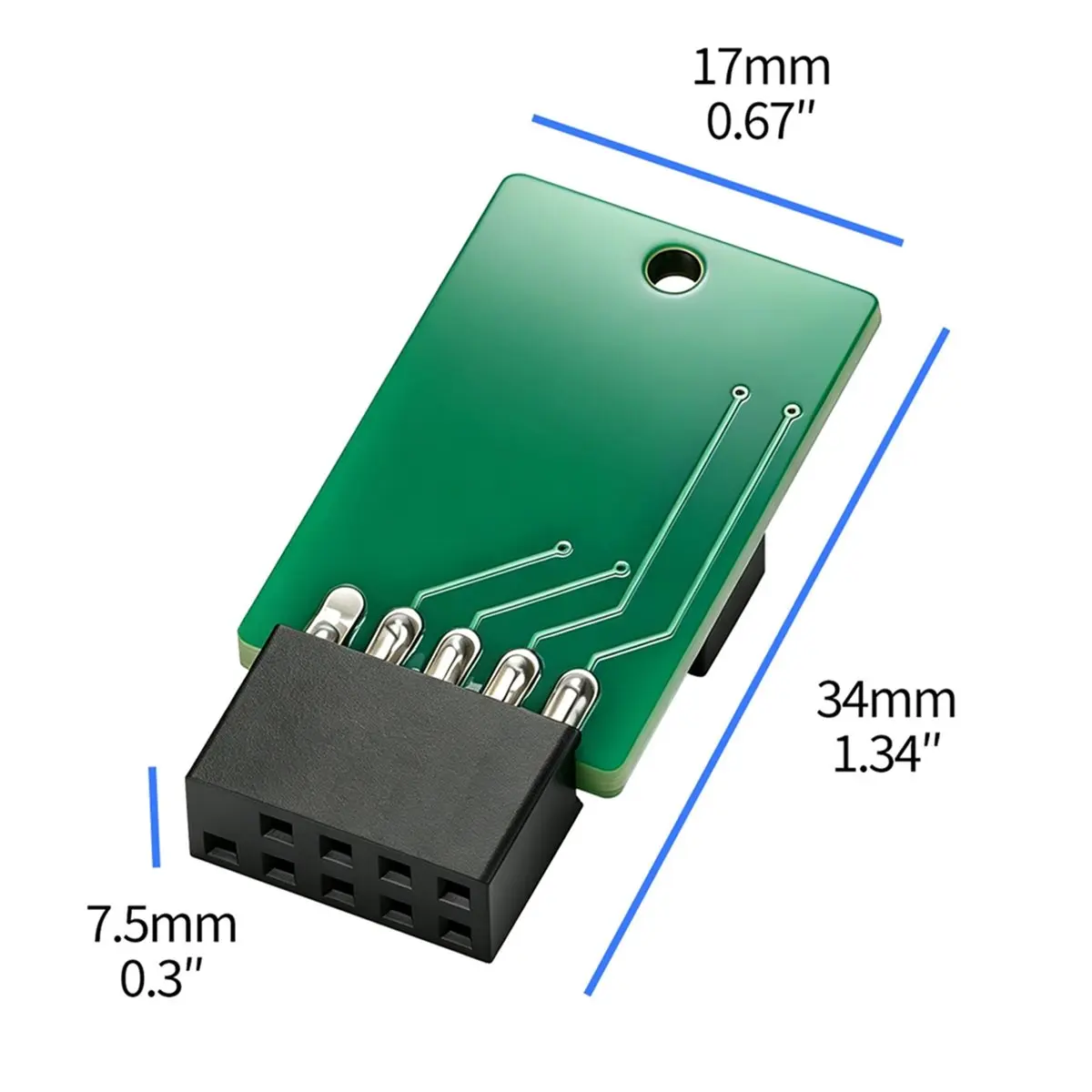 PC Power Reset Switch External Module 9Pin Motherboard Header Power LED HDD Indicator for Computer Case Test Board DIY