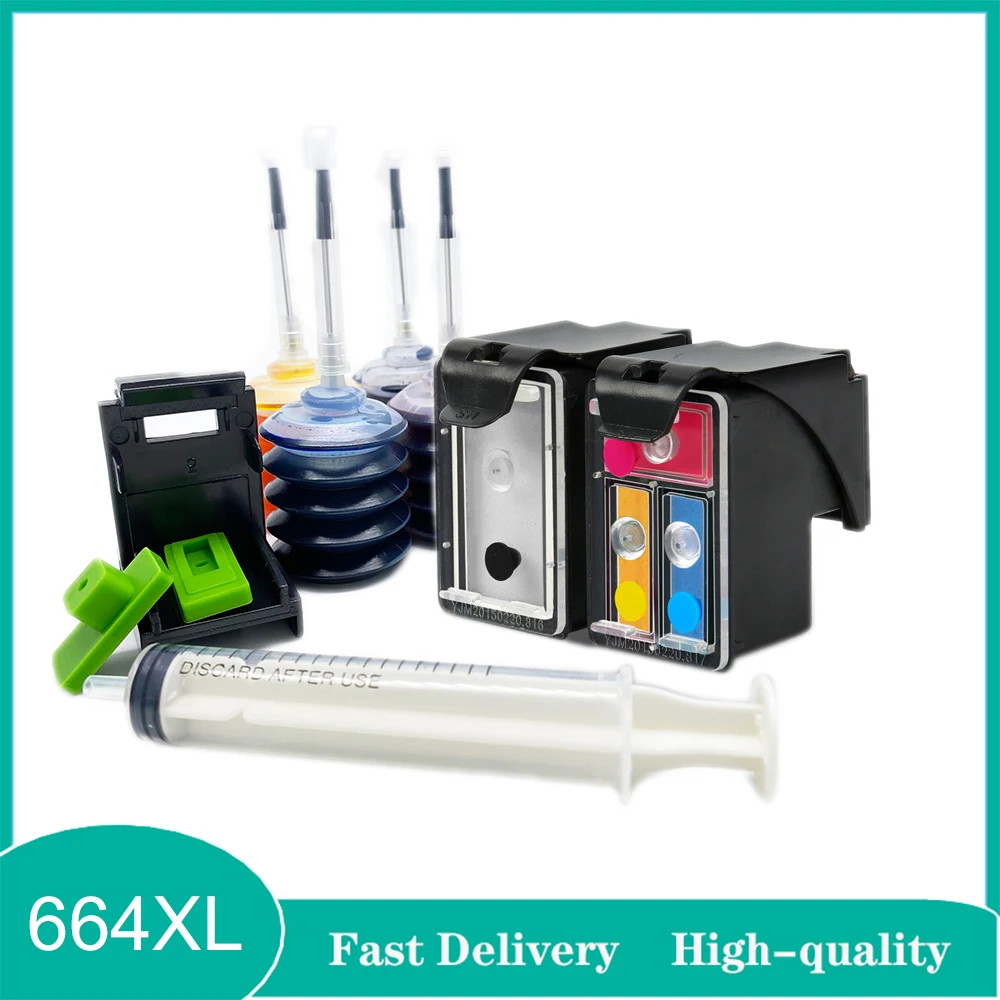 

Vilaxh 664 XL 664XL Refillable Ink Cartridge Compatible for HP664 for HP Deskjet 1115 2135 3635 2138 3636 3638 4535 4536 4538