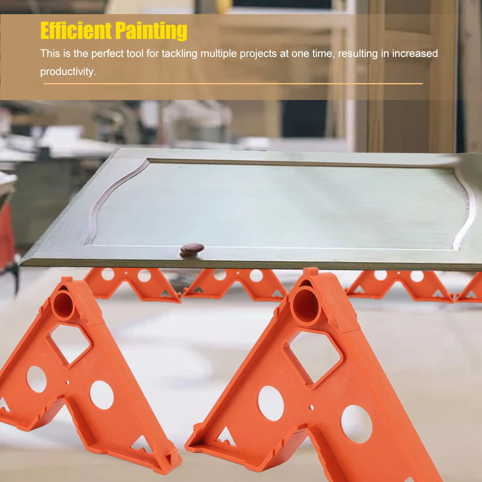 ZK30 4 Pcs Spray Paint Racks Reusable Painting Drying Rack For Kitchen Cabinet Doors Door Frame Trim Painting Tool