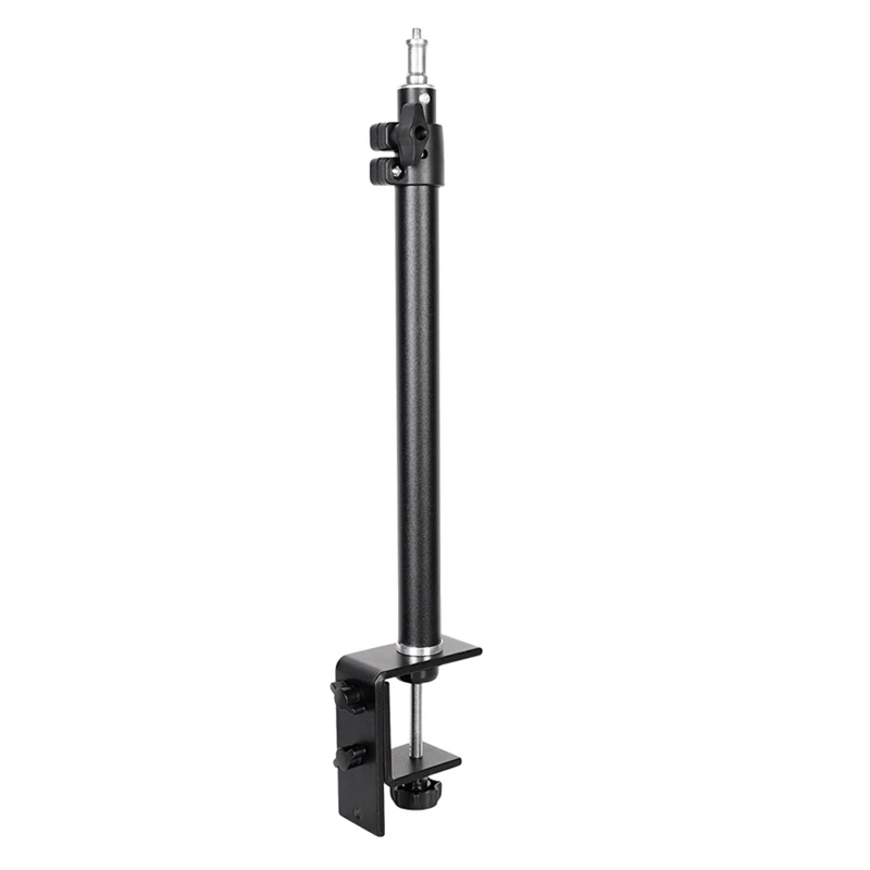 C Clamp Tripod Desktop Light Stand&1/4 Inch Adjustable Tabletop Bracket Stand For Camera,Ring Light