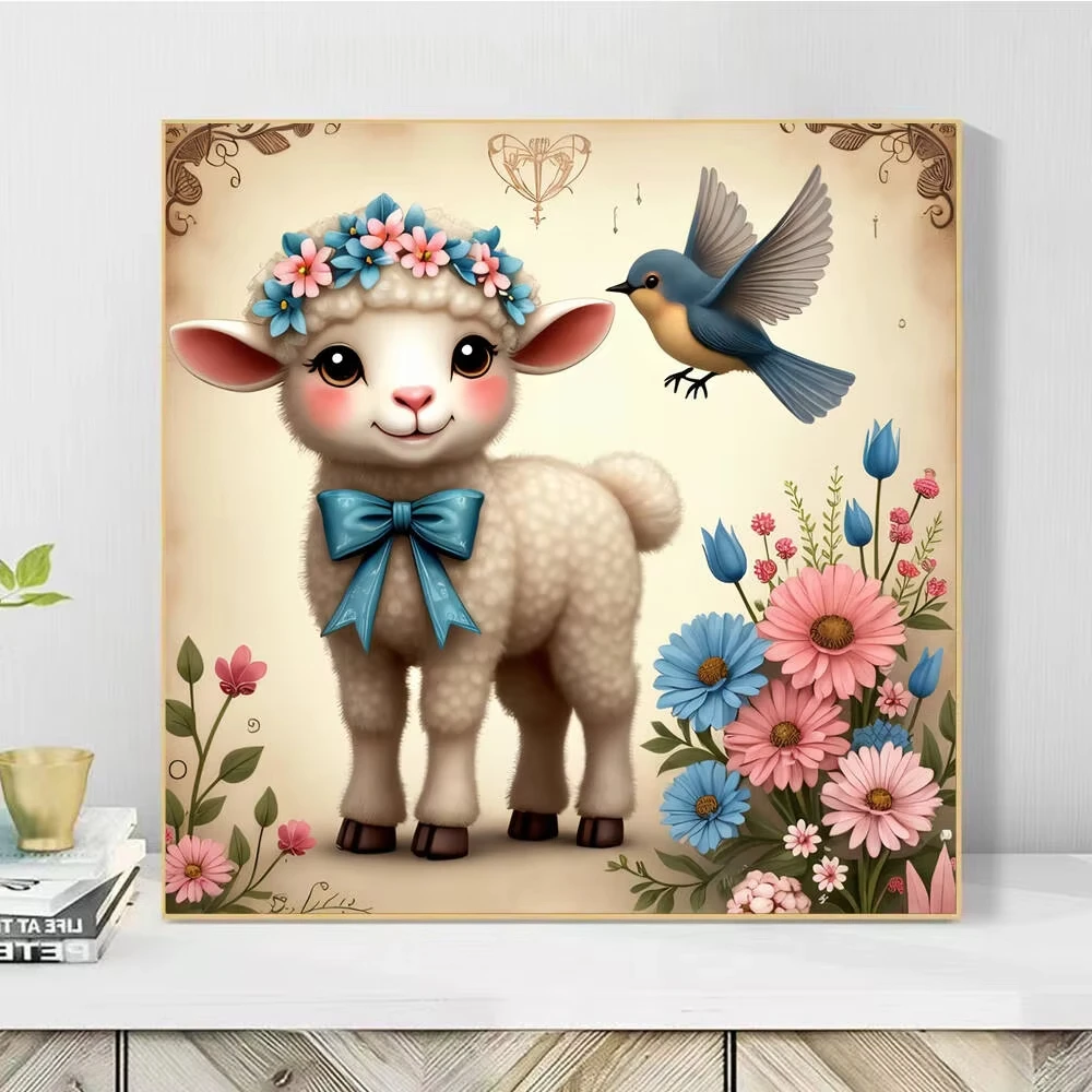 Painting By Numbers Sheep Animal No Frame Handpainted Painting Art Bird Pictures By Numbers Flower Canvas Handpainted