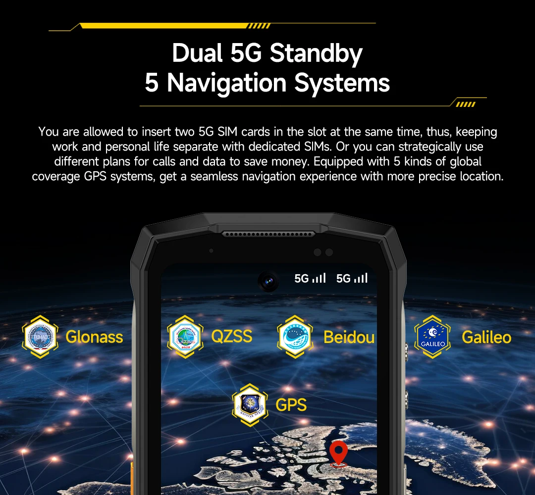 Ulefone Armor Mini 20 Pro 4.7" Rugged Phone 5G Smartphone Android 14 6200mAh 16GB(8+8) 256GB 64MP Night Vision 33W Fast Charge