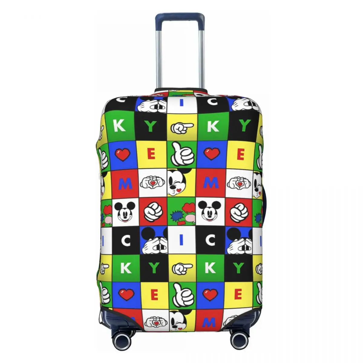 Mickey Mouse Letter Print Suitcase Cover Holiday Practical Luggage Supplies Business Protector