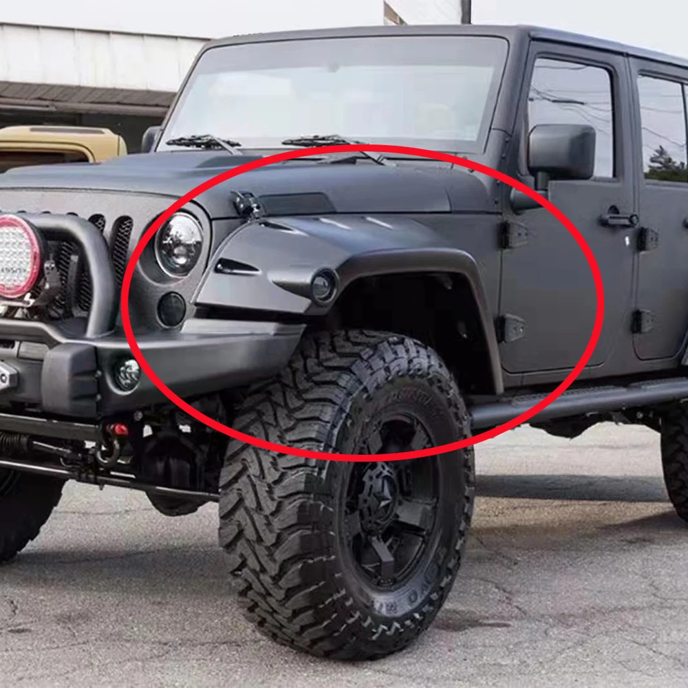 SXMA J312 Wheel Eyebrow Fender Flare Wheel Brow ABS Front Rear Wheel Protector Guard for Jeep for wrangler JK07-17